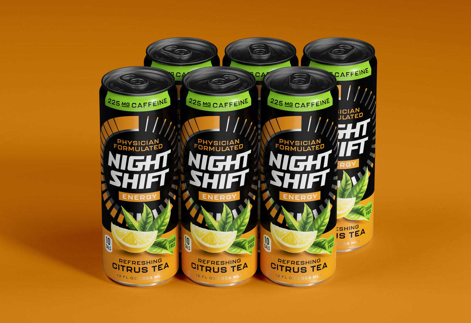 Refreshing Citrus Tea Flavored Energy Drink - 6 Pack. FREE SHIPPING. TAXES INCLUDED.