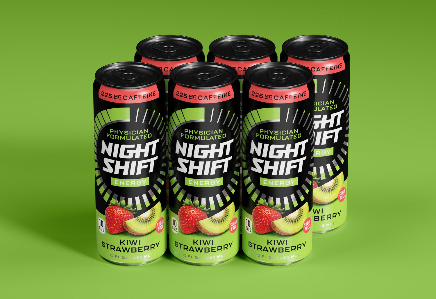 Night Shift Energy - Kiwi Strawberry 6 Pack